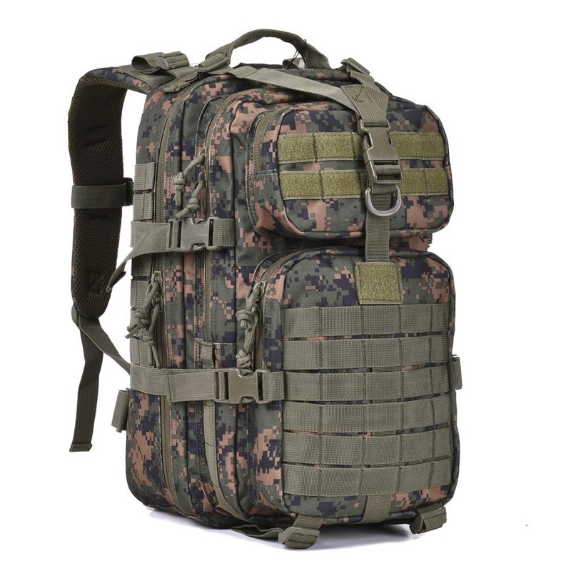 REEBOW GEAR Military Tactical Backpack for Men Large 34L Army 3 Day Assault Pack Molle Bag Backpacks (34L, Woodland Camouflage) - Image 2